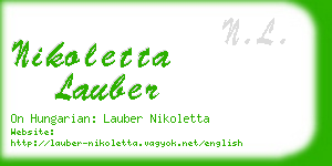 nikoletta lauber business card